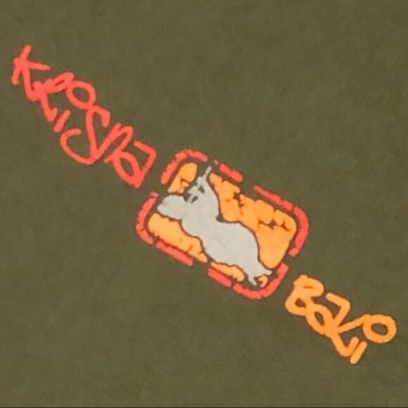 Krishna Green faux Rolling Stones tee shirt! - Picture 8 of 8